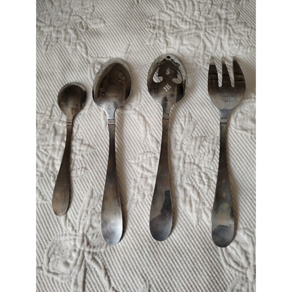 Cambridge EVANSTON Stainless Glossy Silverware Serving Flatware 4 pieces - Picture 2 of 7
